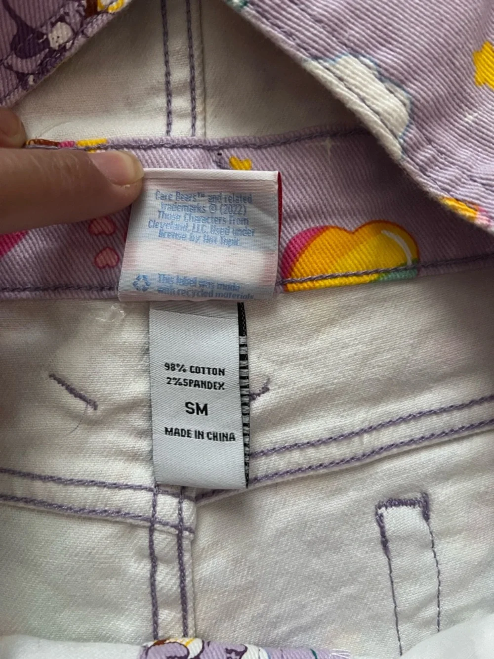 Care Bears Lavender Shortalls SZ SM - Picture 8 of 9